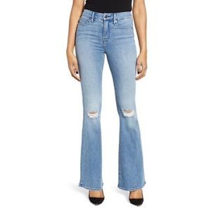 Good American Good Flare Ripped Jeans